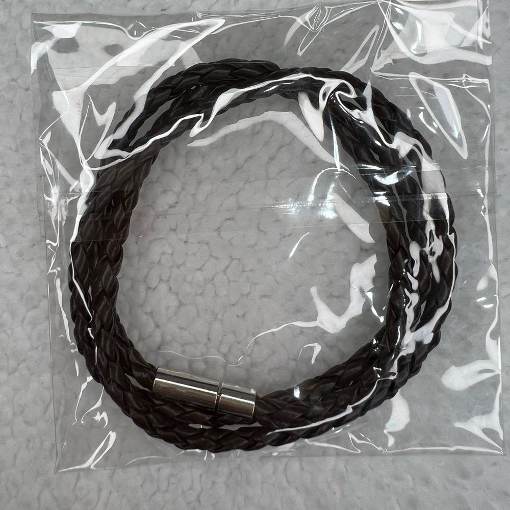 new men's bracelet in its box as it appears in the photo